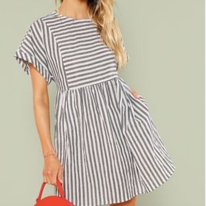 Striped smocked dress